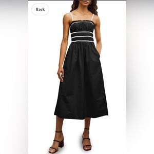 Black Midi cotton summer dress